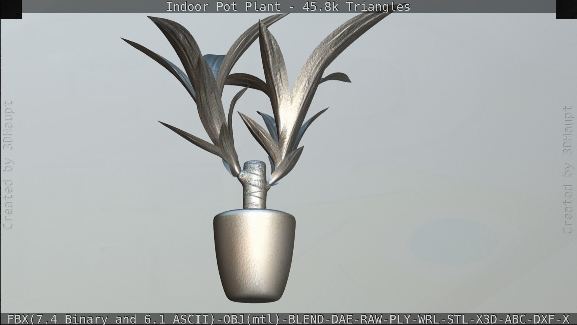 Indoor Pot Plant 1 Low-poly 3D model_107