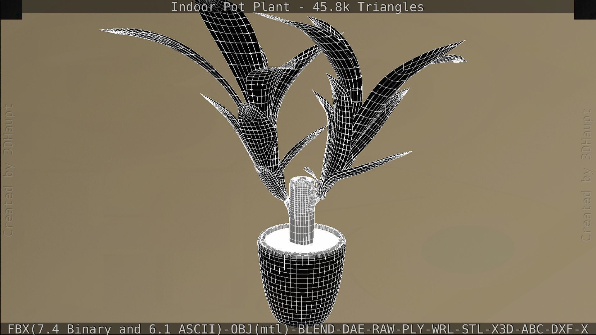 Indoor Pot Plant 1 Low-poly 3D model_103