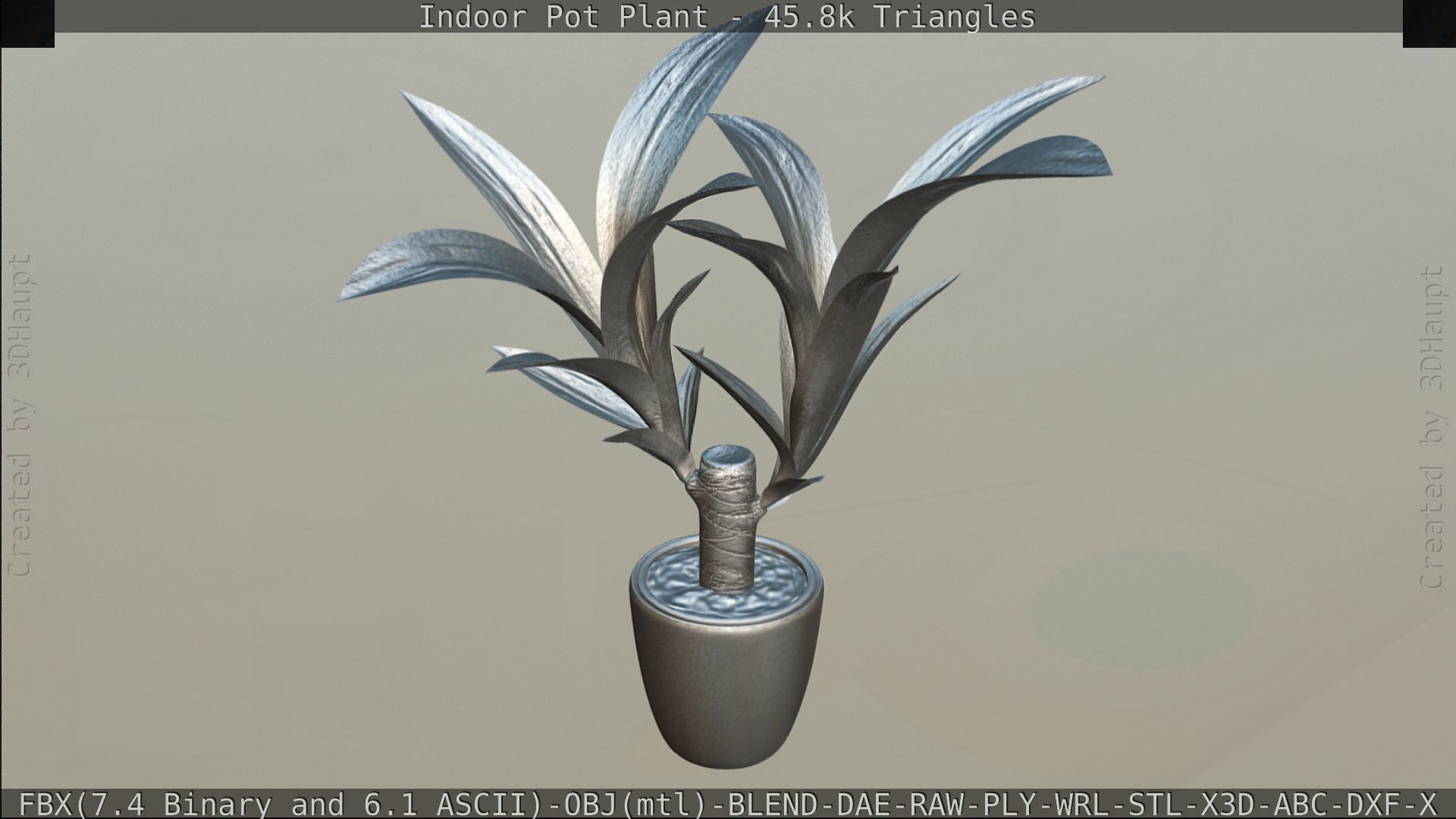Indoor Pot Plant 1 Low-poly 3D model_115