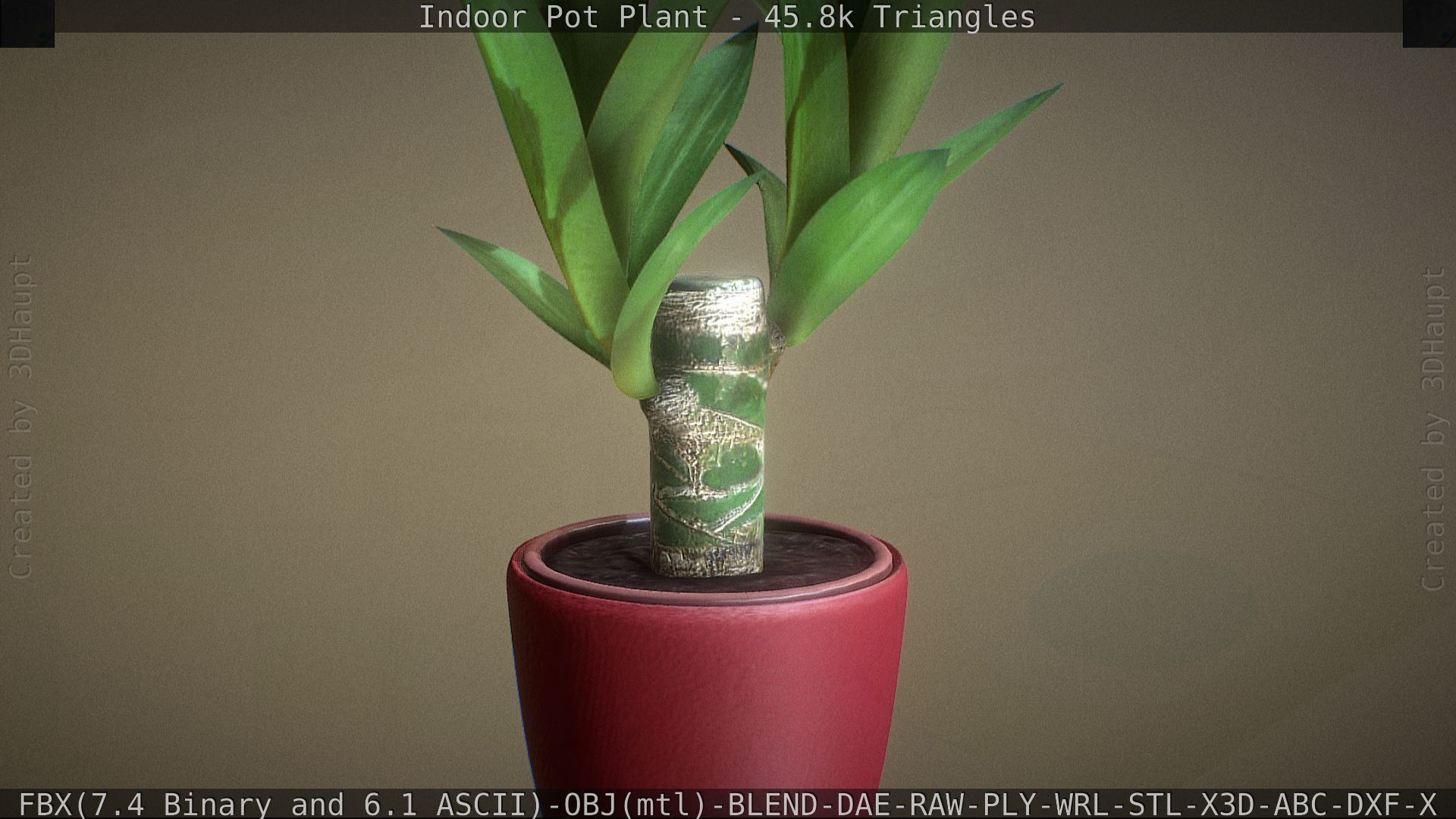 Indoor Pot Plant 1 Low-poly 3D model_51