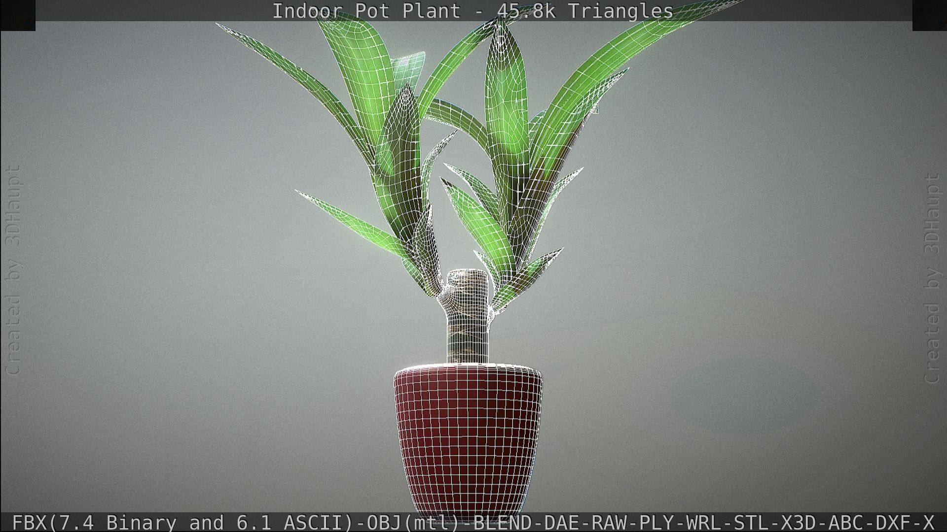 Indoor Pot Plant 1 Low-poly 3D model_92