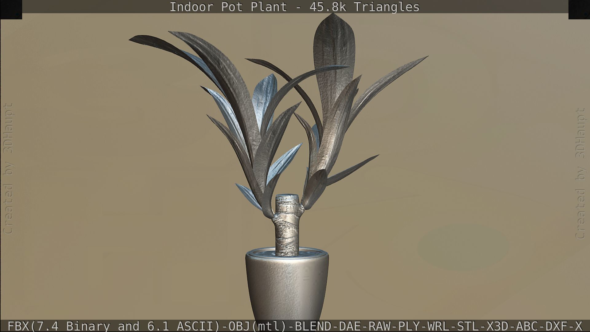 Indoor Pot Plant 1 Low-poly 3D model_114