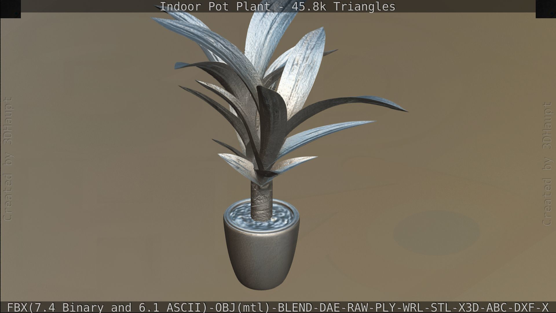 Indoor Pot Plant 1 Low-poly 3D model_106