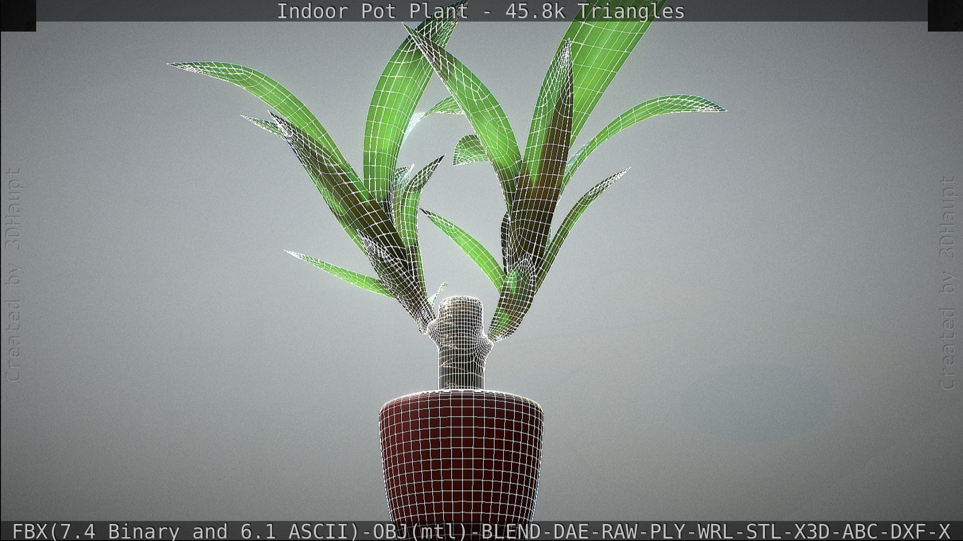 Indoor Pot Plant 1 Low-poly 3D model_91