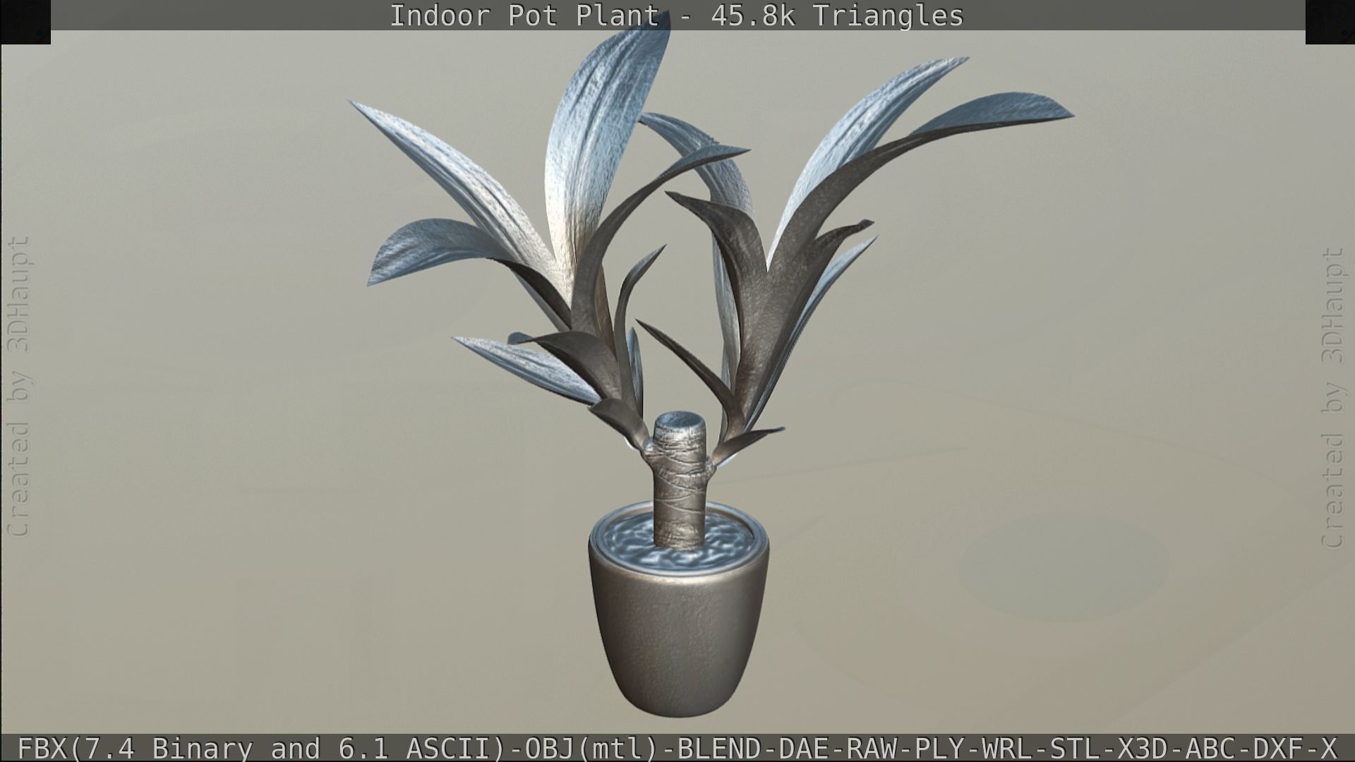 Indoor Pot Plant 1 Low-poly 3D model_111