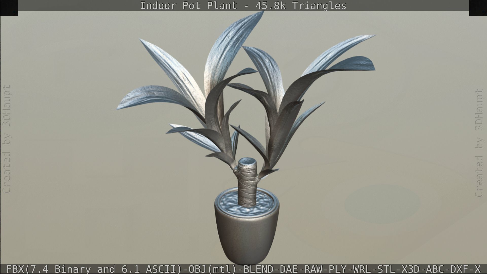 Indoor Pot Plant 1 Low-poly 3D model_112