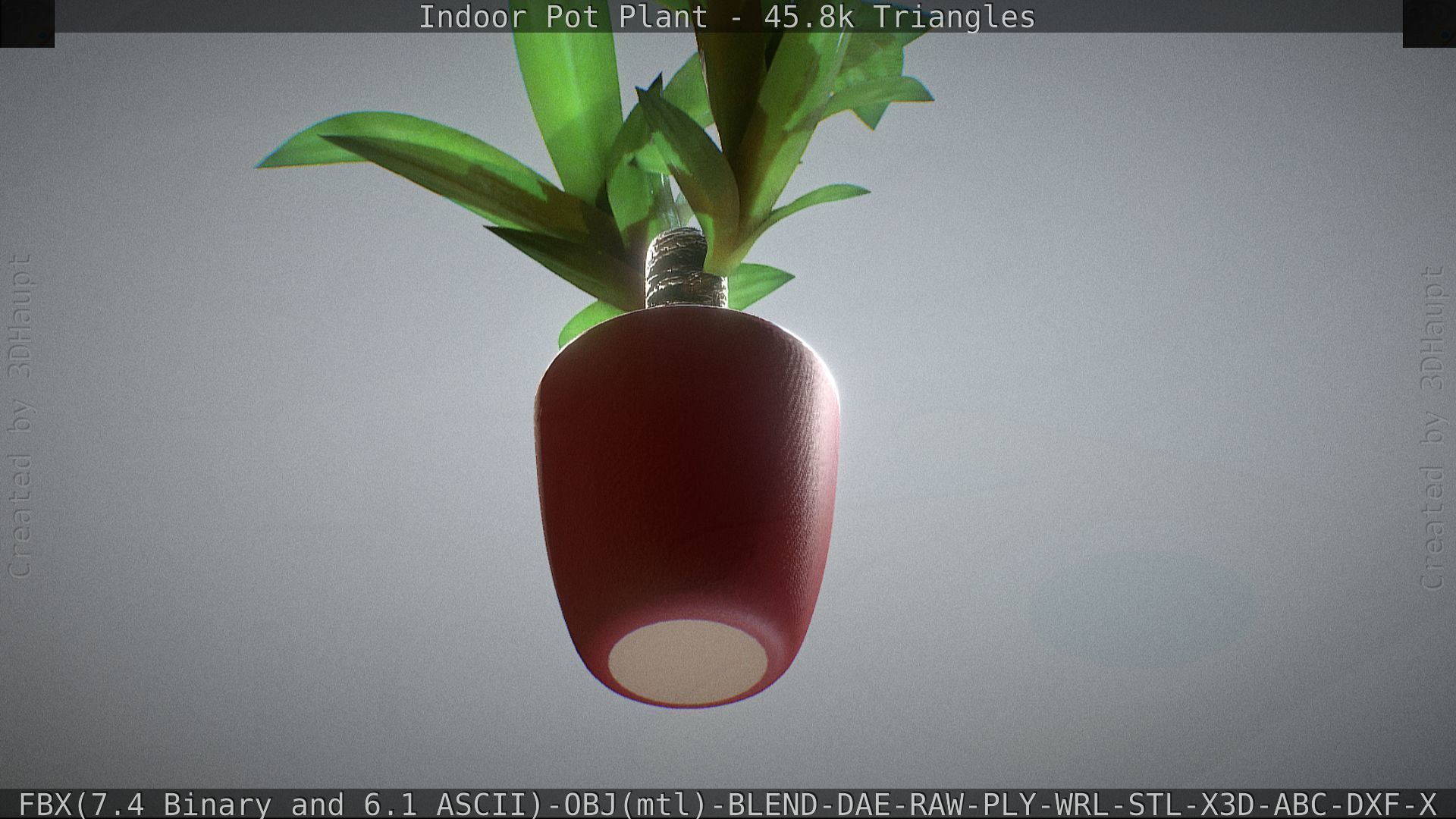 Indoor Pot Plant 1 Low-poly 3D model_37