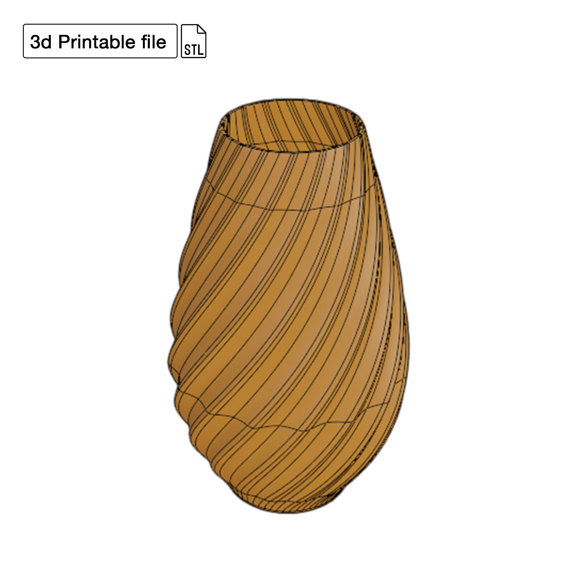 Flower Vase stl file Simple Download and easy to use 3D print model_1