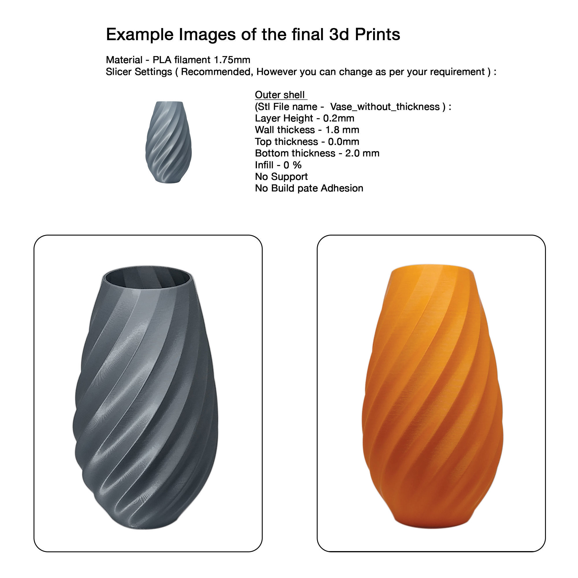 Flower Vase stl file Simple Download and easy to use 3D print model_2