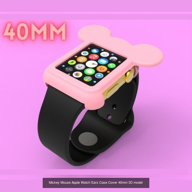 40 mm apple watch case cover 3D Model Collection_1
