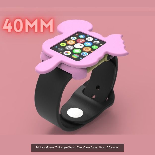 40 mm apple watch case cover 3D Model Collection_4