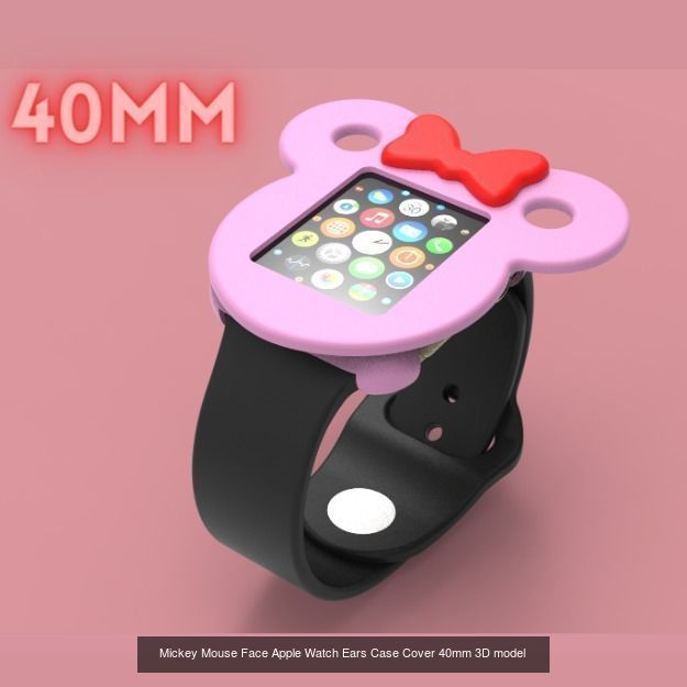 40 mm apple watch case cover 3D Model Collection_5