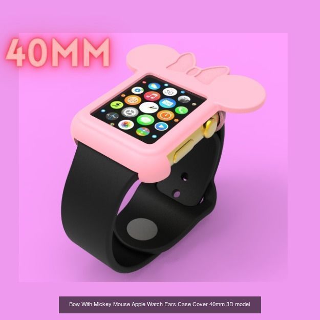 40 mm apple watch case cover 3D Model Collection_3