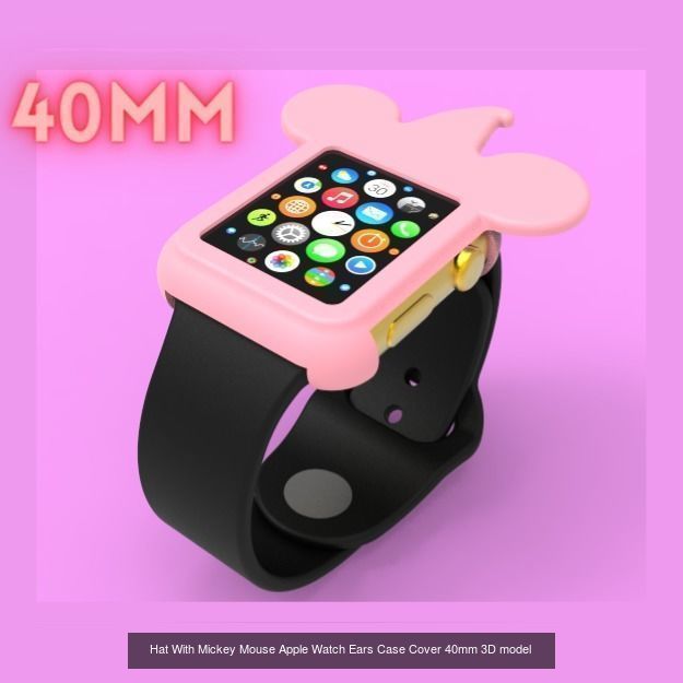 40 mm apple watch case cover 3D Model Collection_2