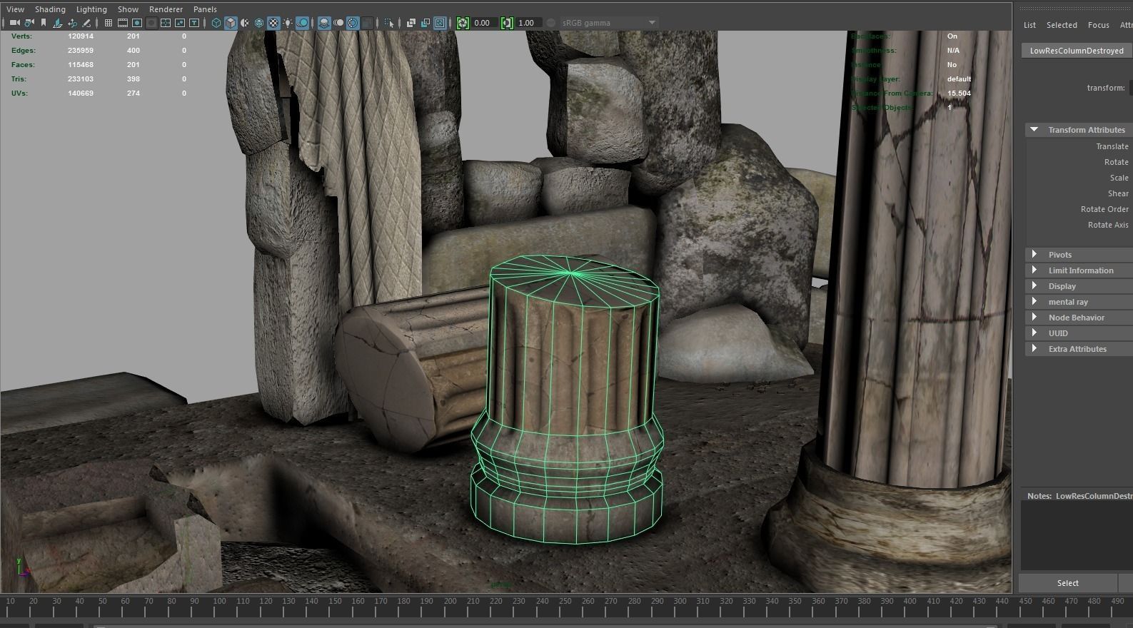 Detailed Temple Ruins 3D model_9