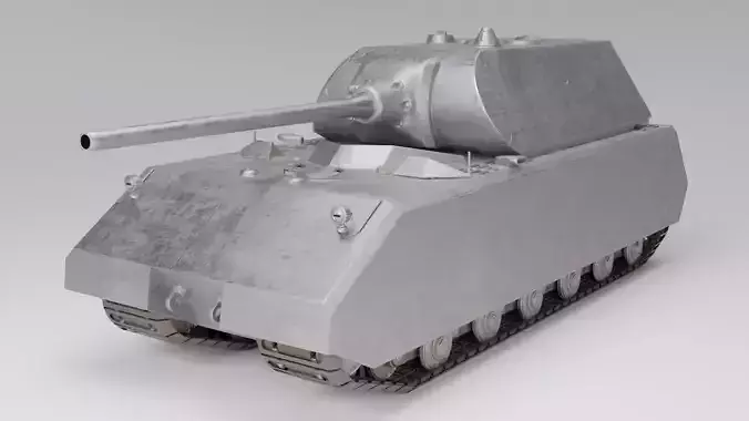 Maus Tank - Game-Ready - RIGGED - LOW-POLY -