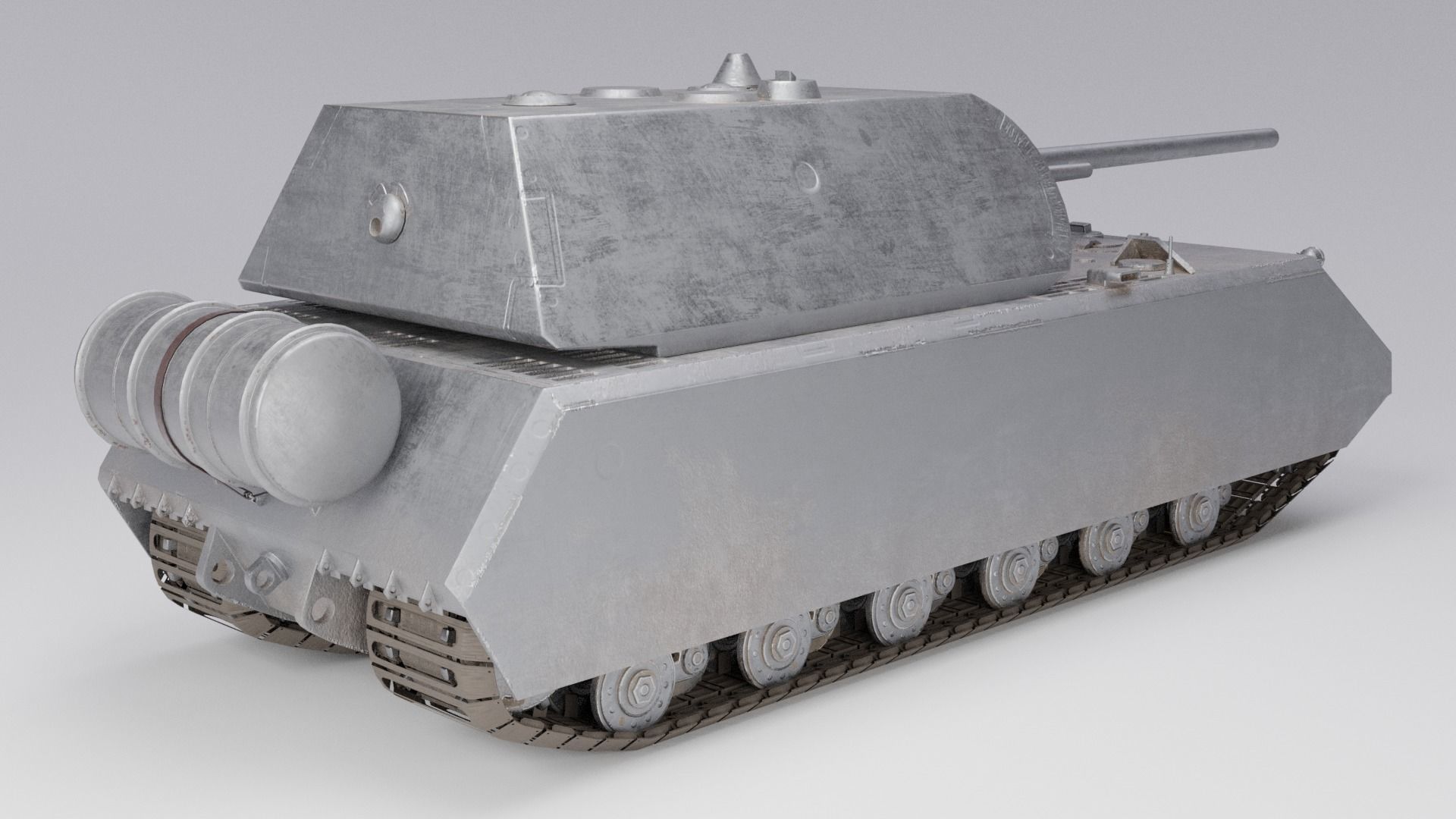 Maus Tank - Game-Ready - RIGGED - LOW-POLY - Low-poly 3D model_2