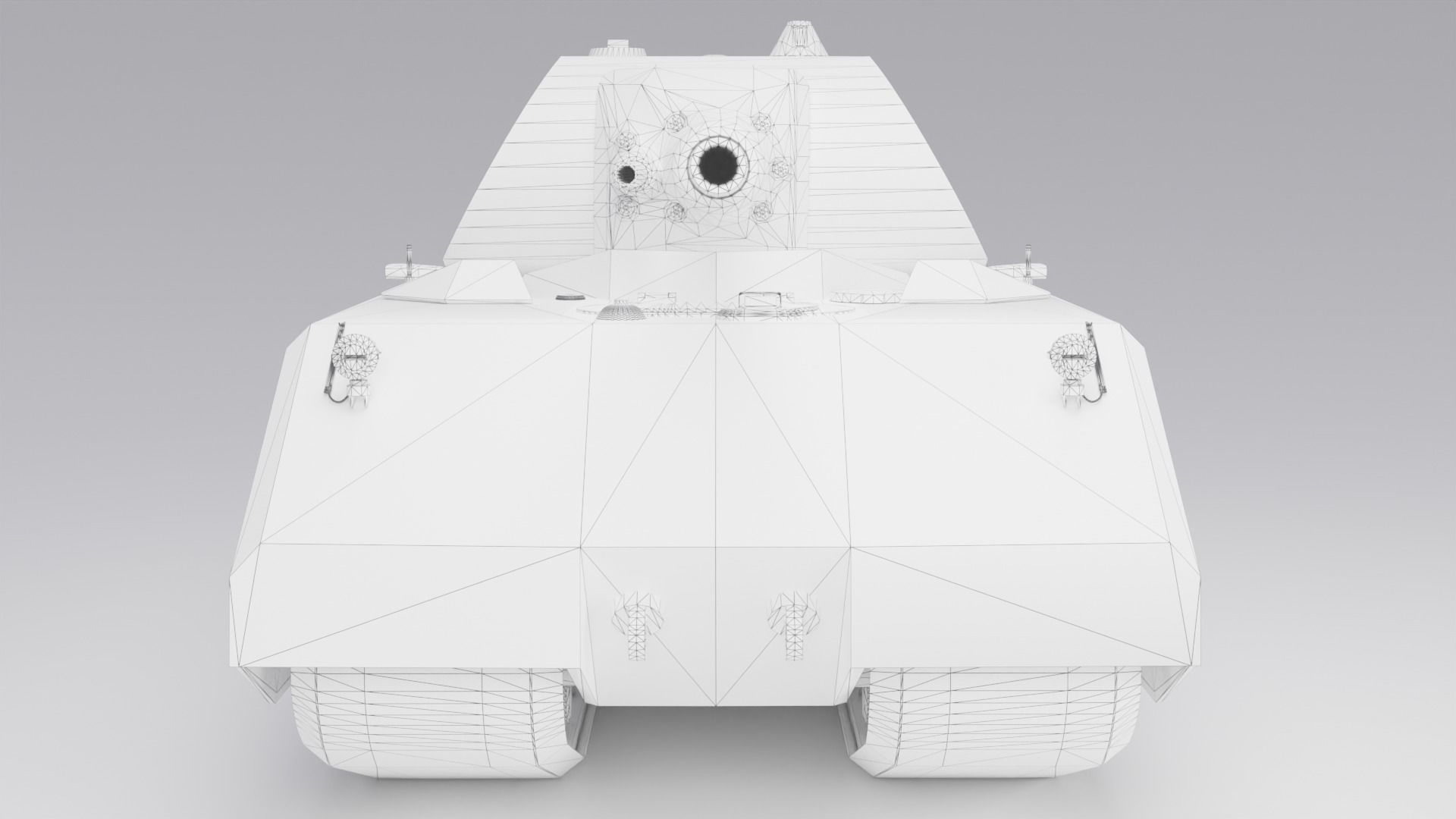 Maus Tank - Game-Ready - RIGGED - LOW-POLY - Low-poly 3D model_9