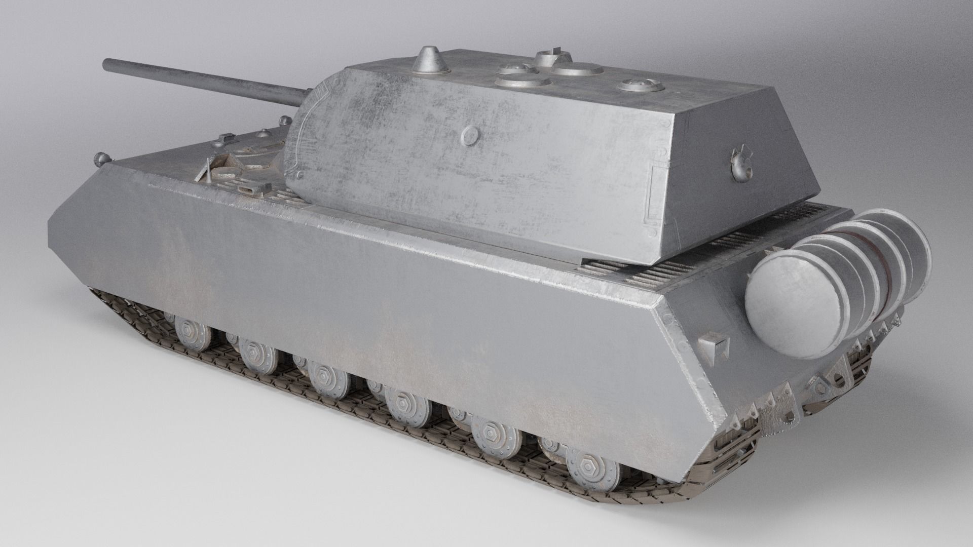 Maus Tank - Game-Ready - RIGGED - LOW-POLY - Low-poly 3D model_10