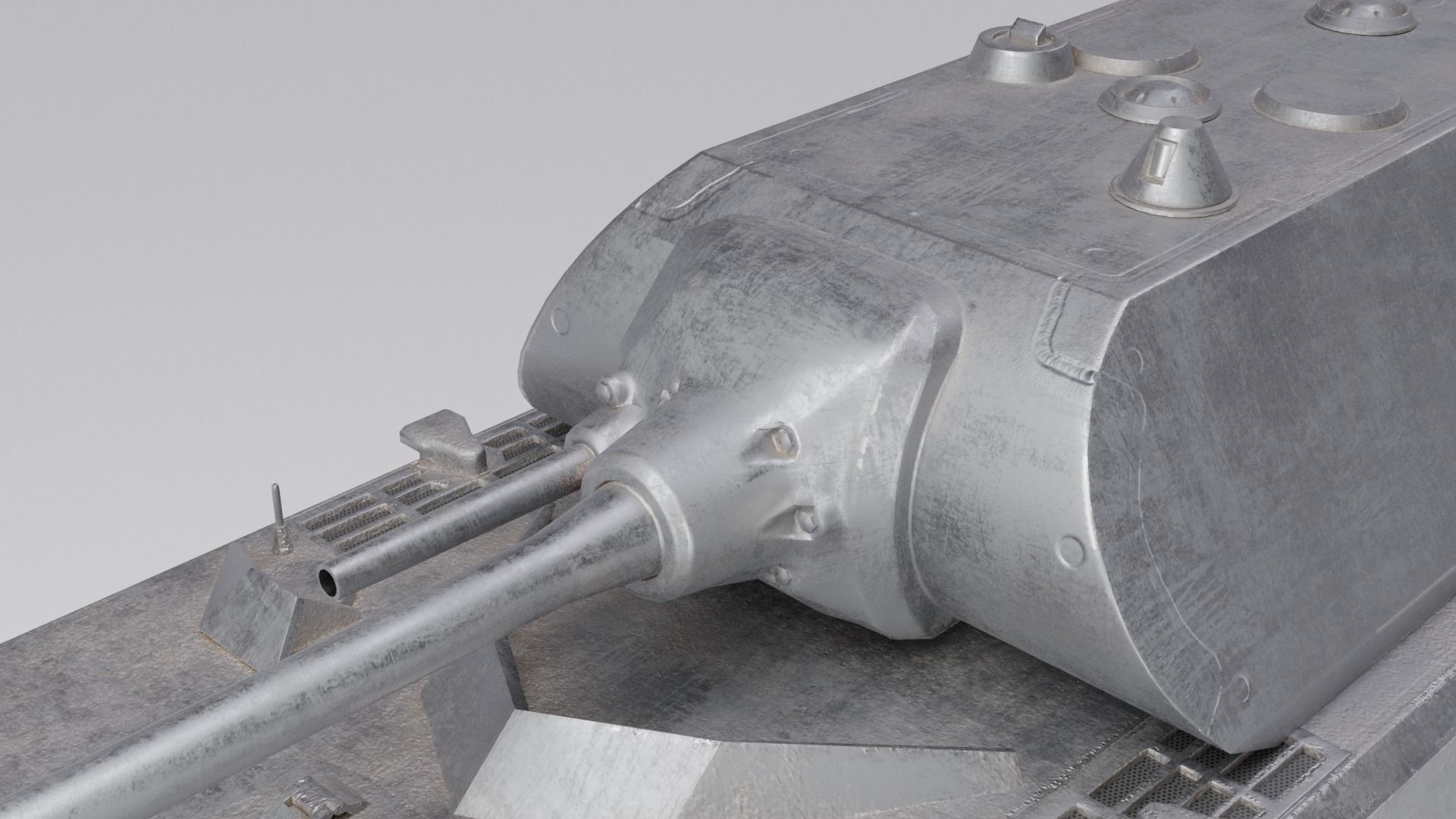 Maus Tank - Game-Ready - RIGGED - LOW-POLY - Low-poly 3D model_4