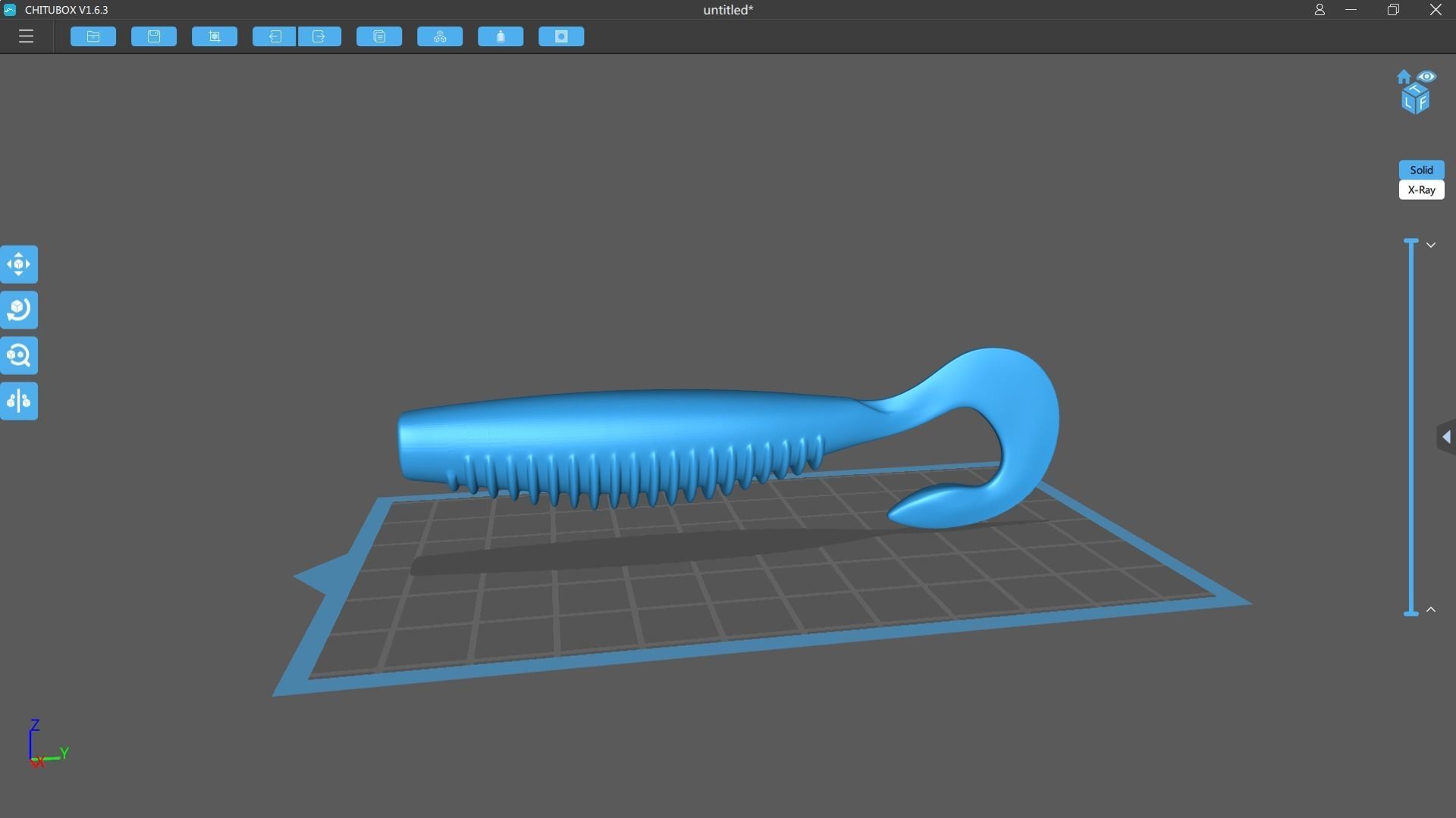 Soft plastic fishing lure v2 3D print model_13