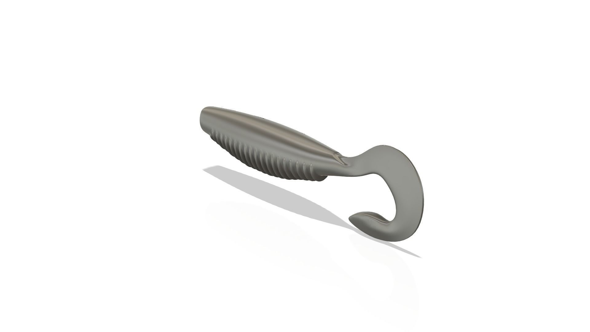 Soft plastic fishing lure v2 3D print model_10