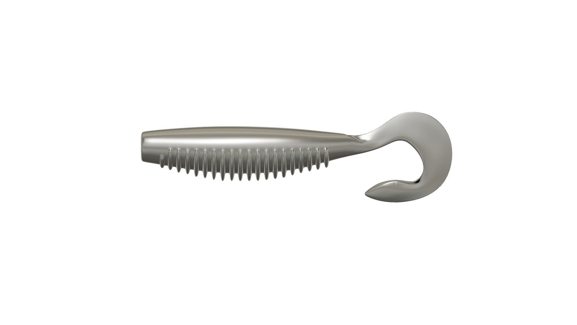 Soft plastic fishing lure v2 3D print model_8