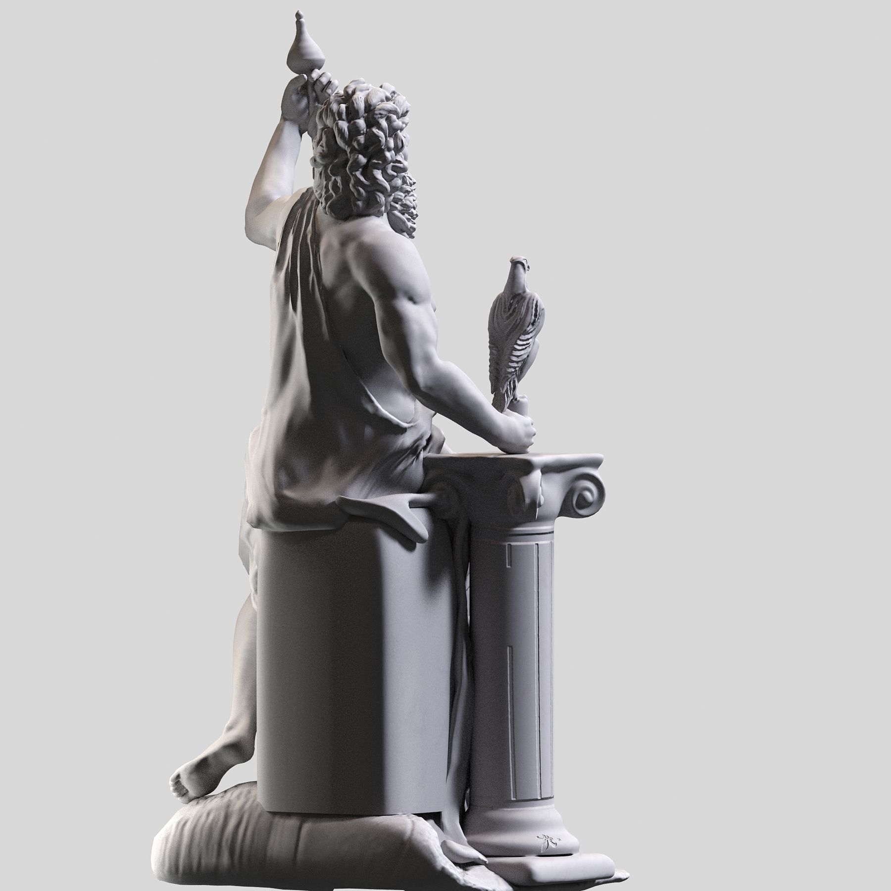 Zeus sculpt 3D print model_7