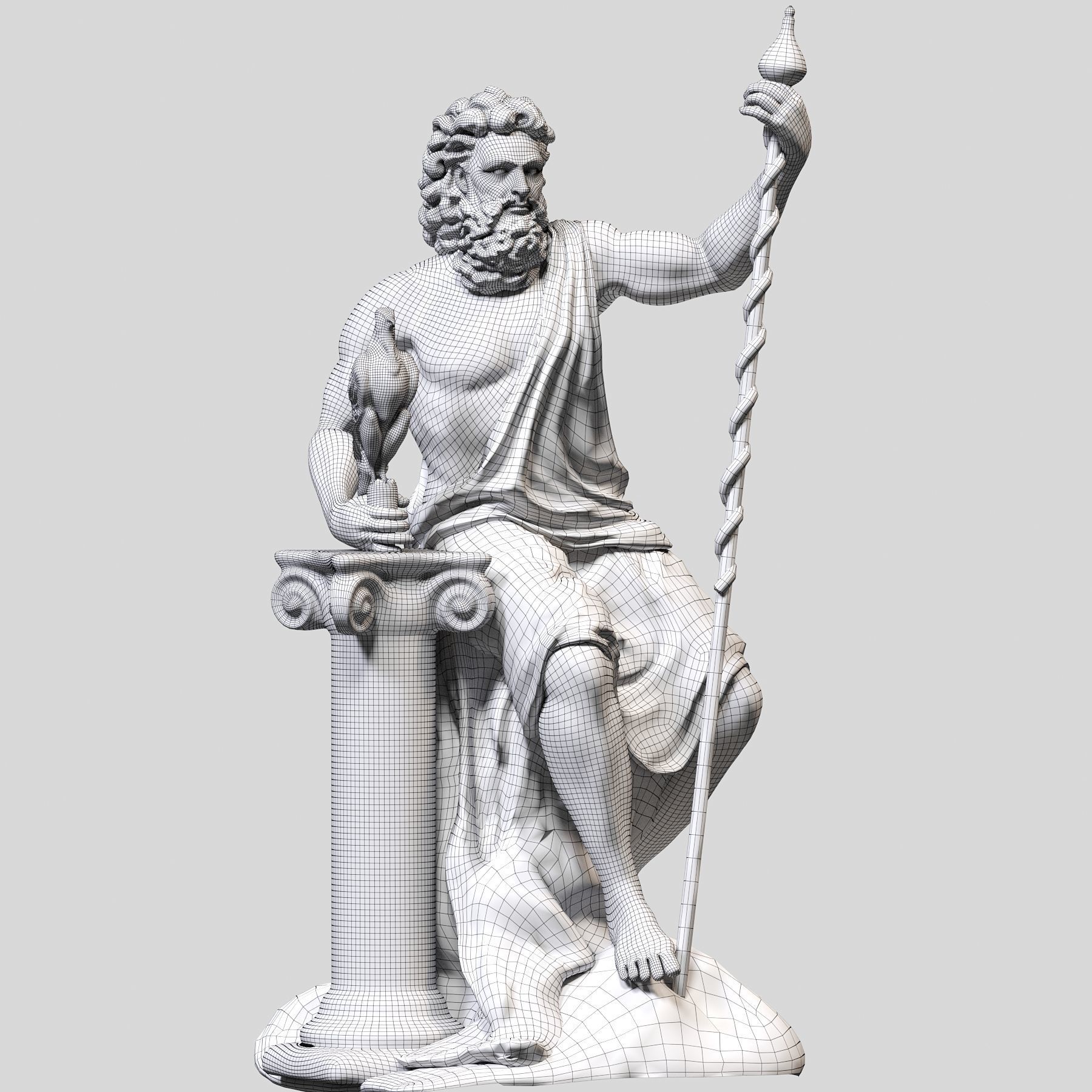 Zeus sculpt 3D print model_10