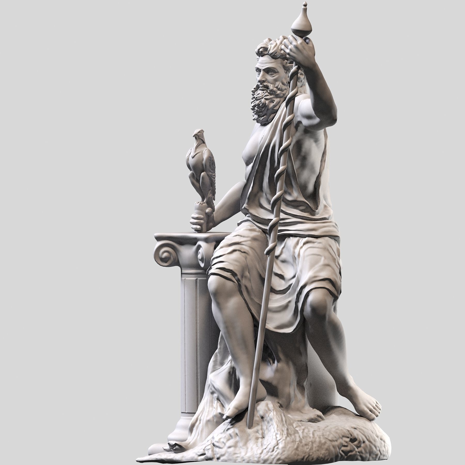 Zeus sculpt 3D print model_20