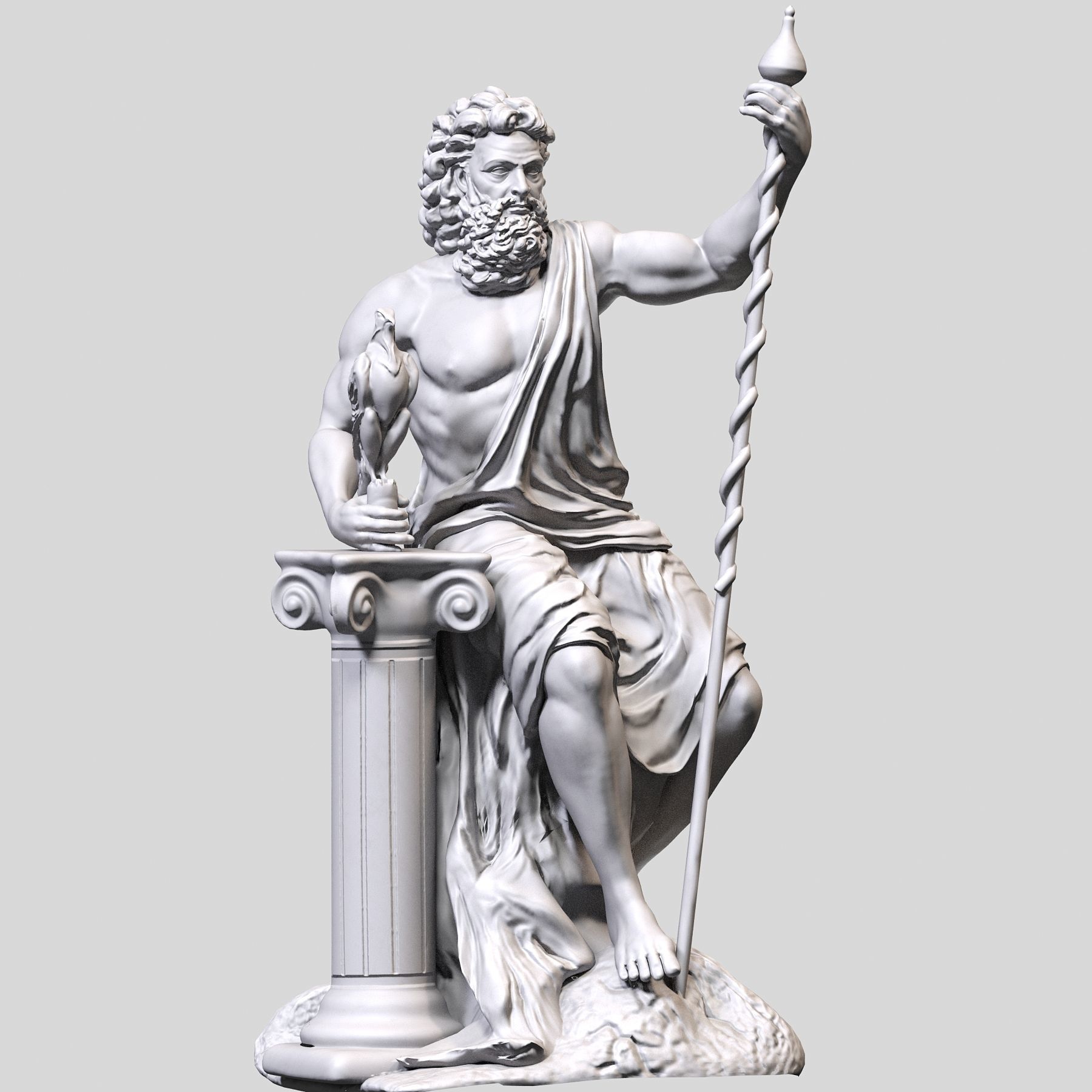 Zeus sculpt 3D print model_17