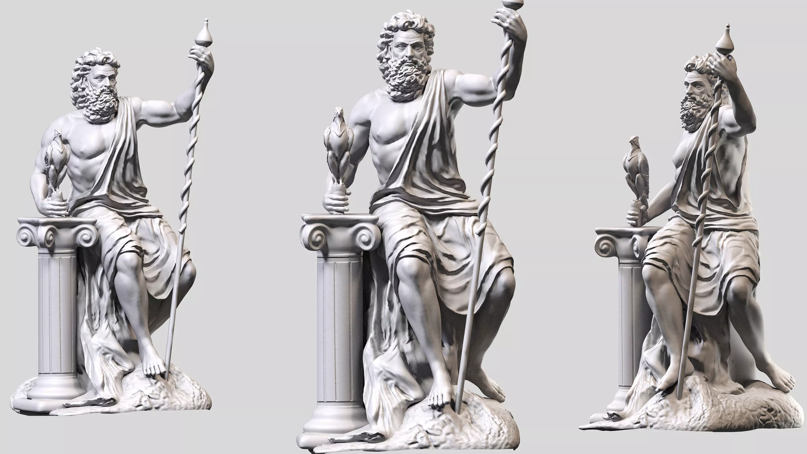 Zeus sculpt 3D print model_0