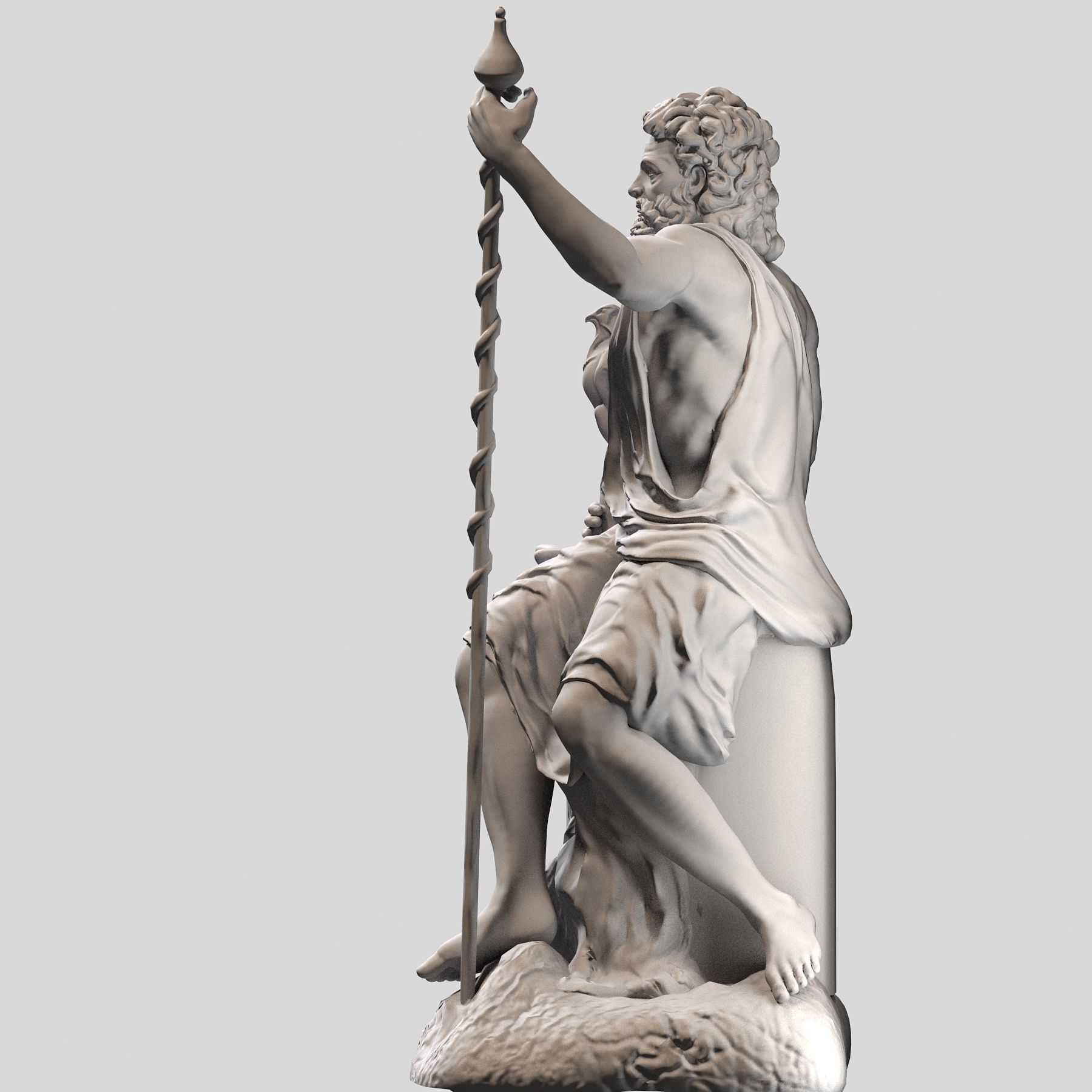 Zeus sculpt 3D print model_2