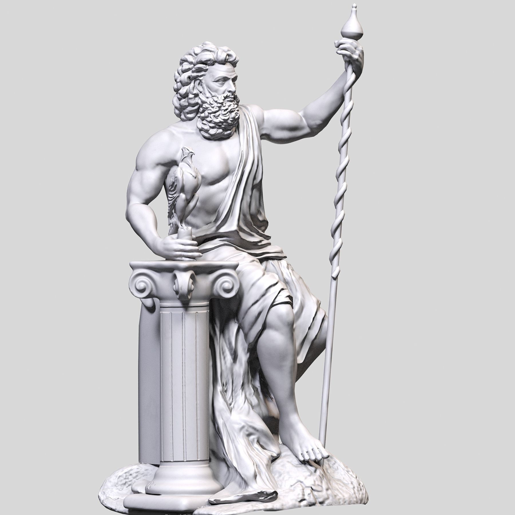 Zeus sculpt 3D print model_16