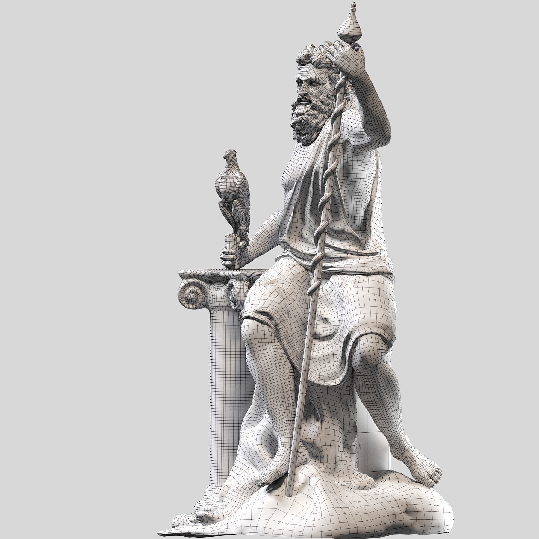 Zeus sculpt 3D print model_14