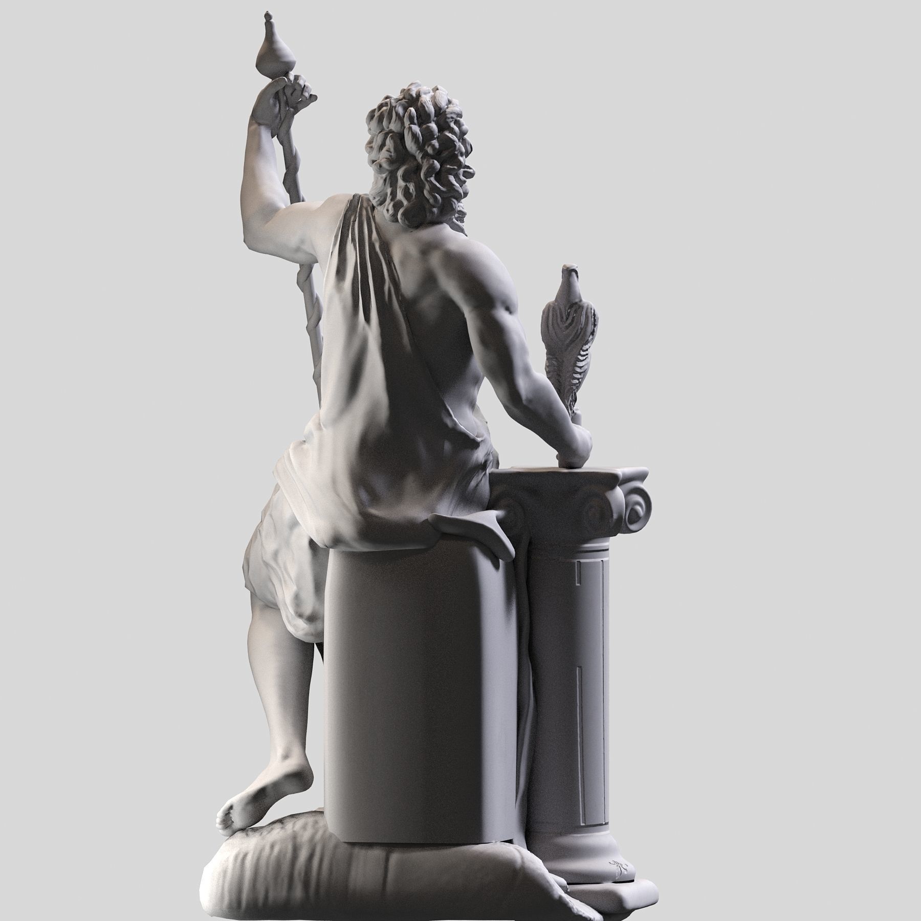Zeus sculpt 3D print model_6