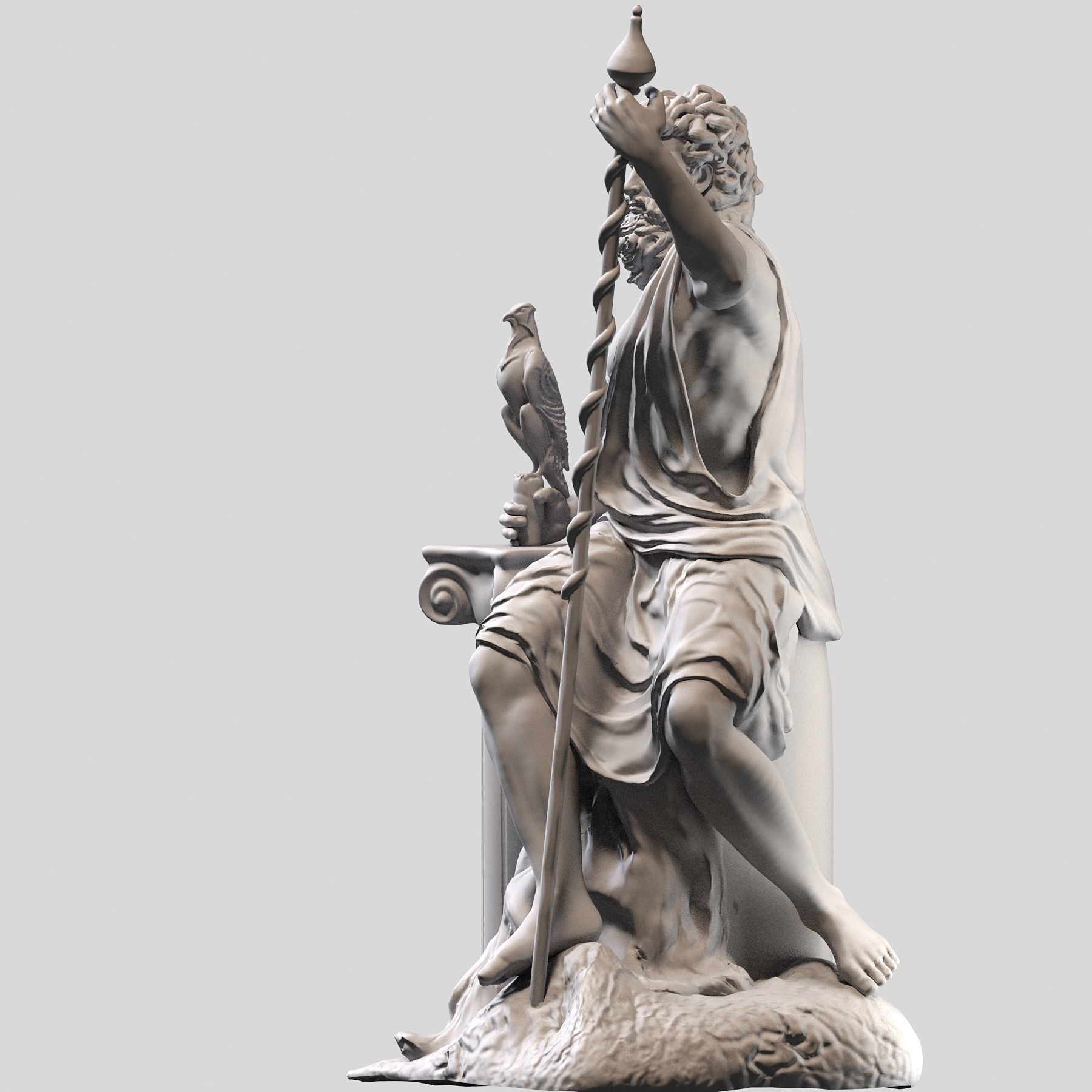 Zeus sculpt 3D print model_21