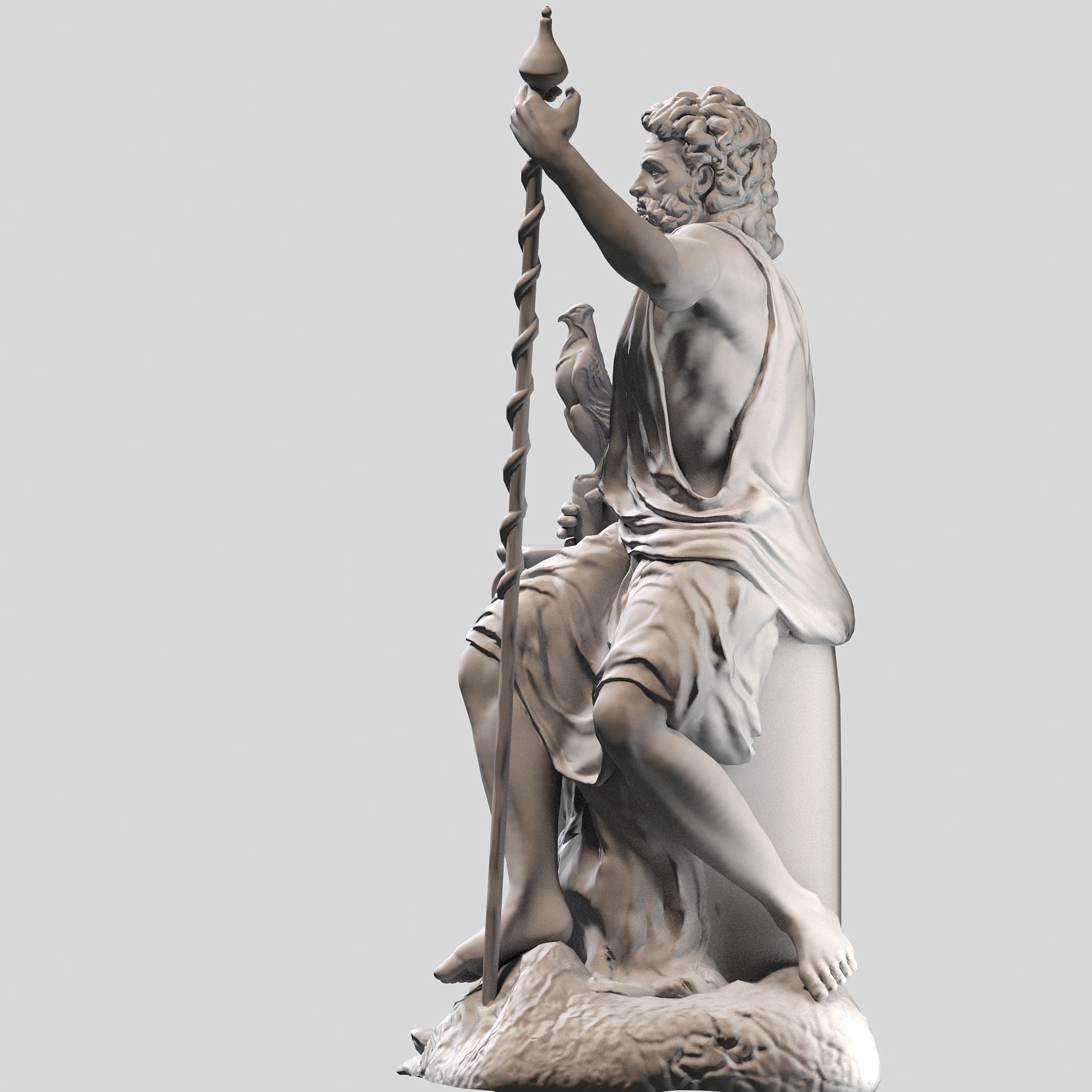 Zeus sculpt 3D print model_1