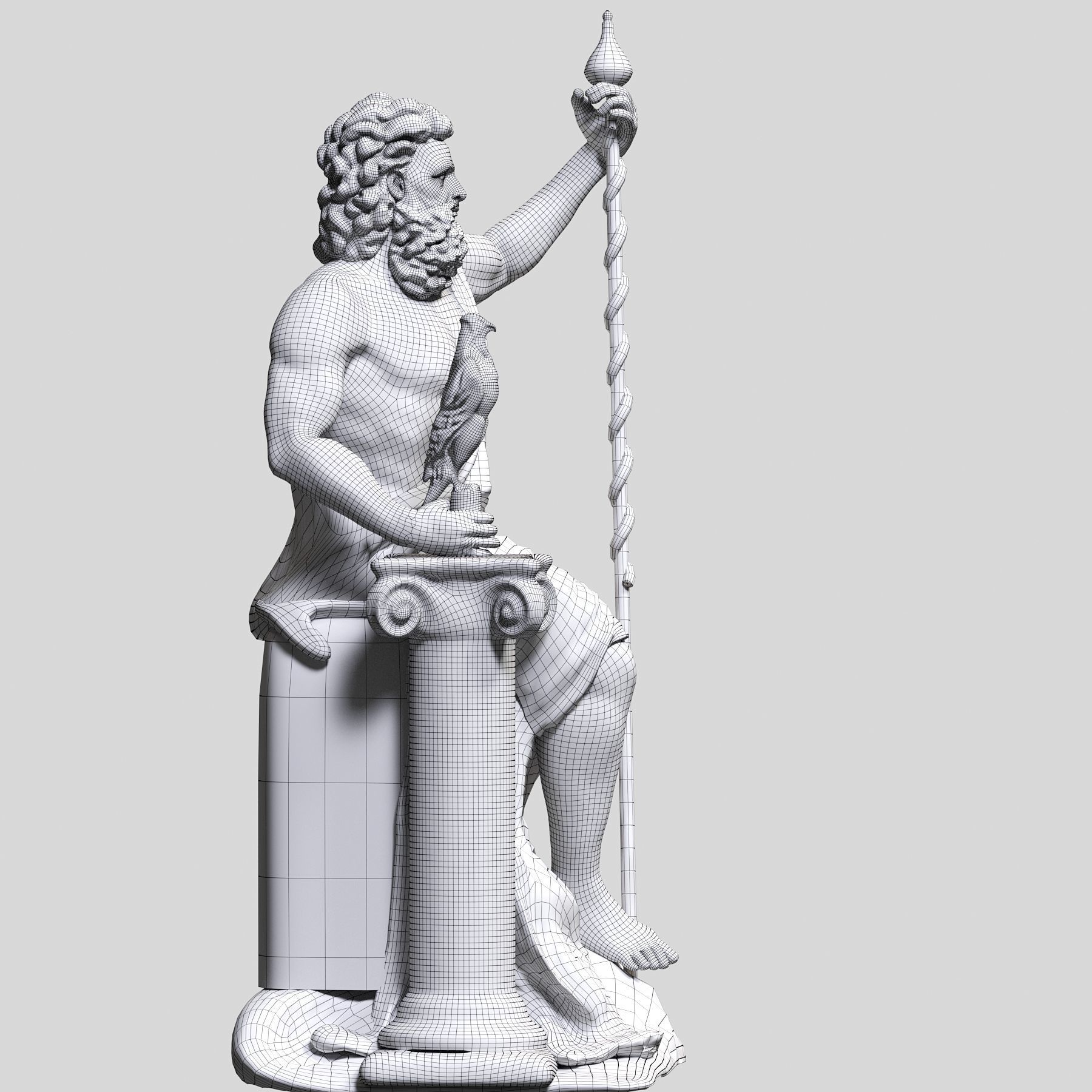 Zeus sculpt 3D print model_13