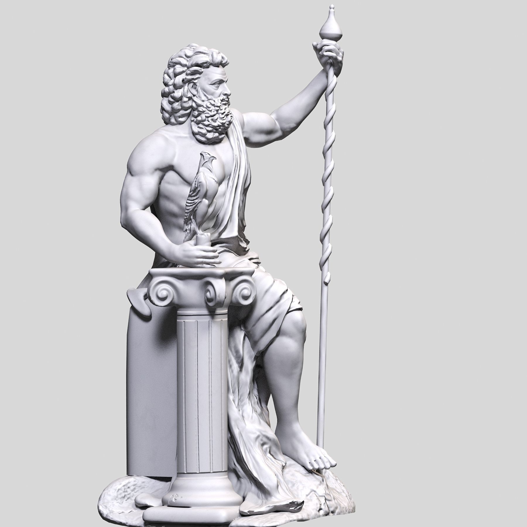 Zeus sculpt 3D print model_11