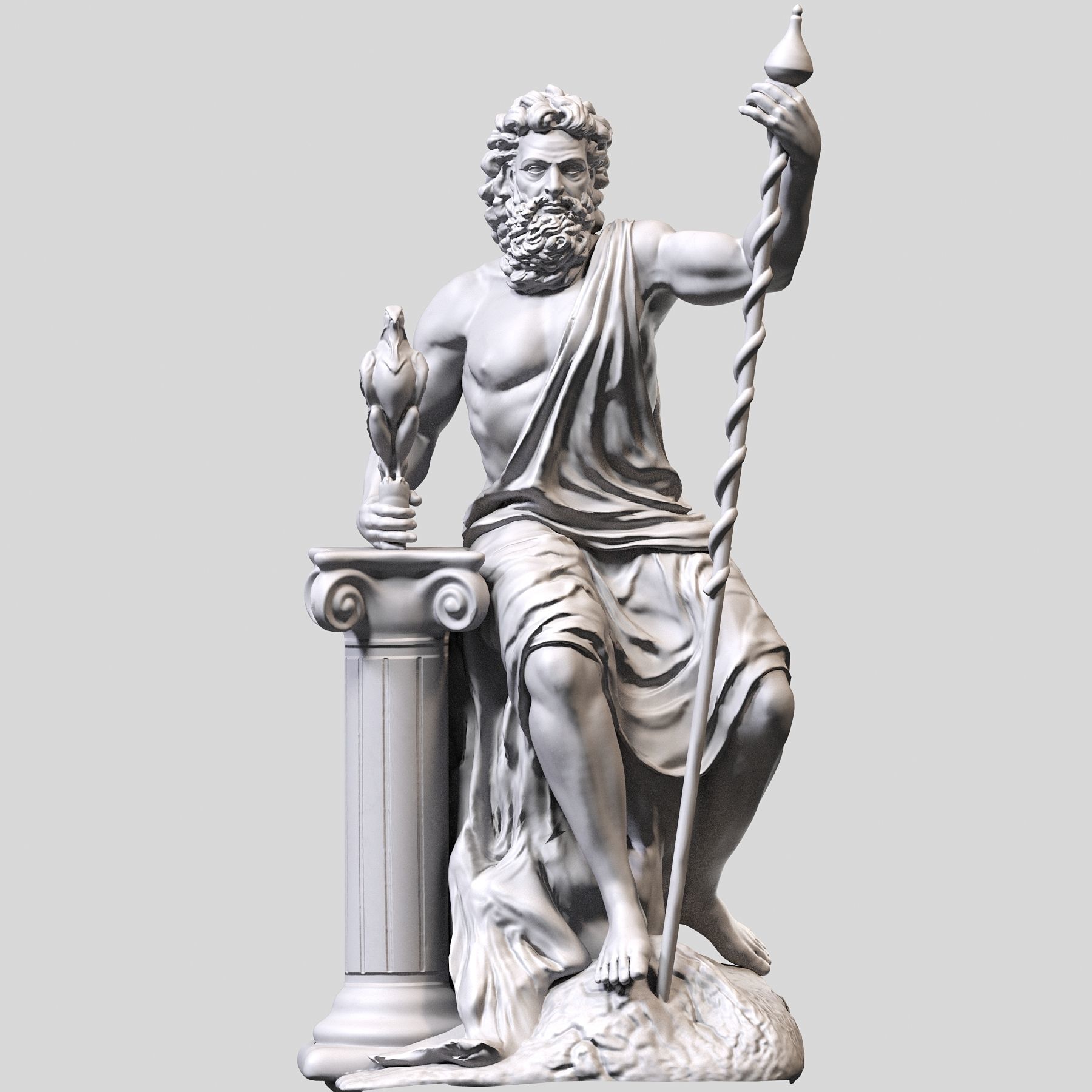 Zeus sculpt 3D print model_18