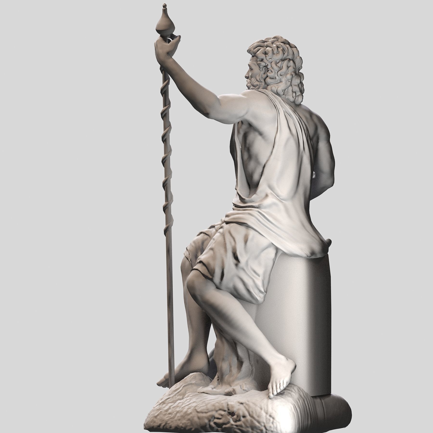 Zeus sculpt 3D print model_3