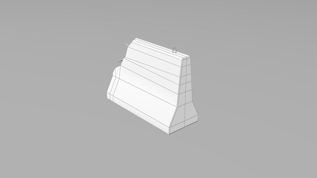 Road block 01 detailed Low-poly 3D model_6