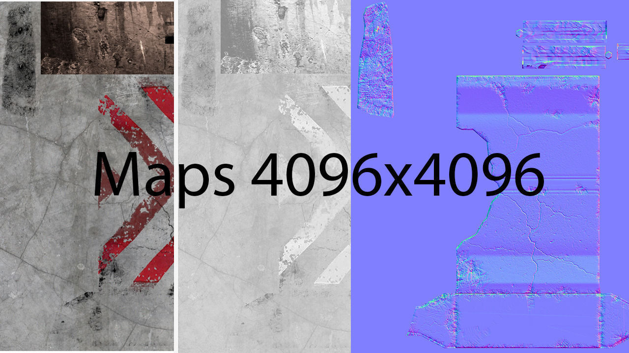 Road block 01 detailed Low-poly 3D model_8