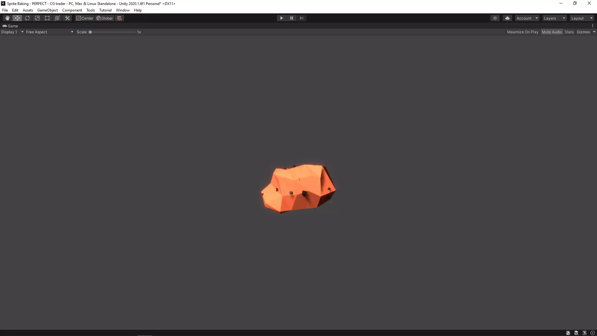 low poly bush origami Free 3D model_0