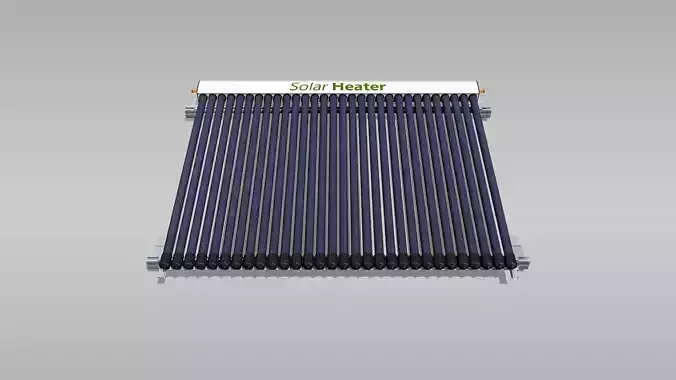 30 Tube Solar Water Heater Low-poly 3D model