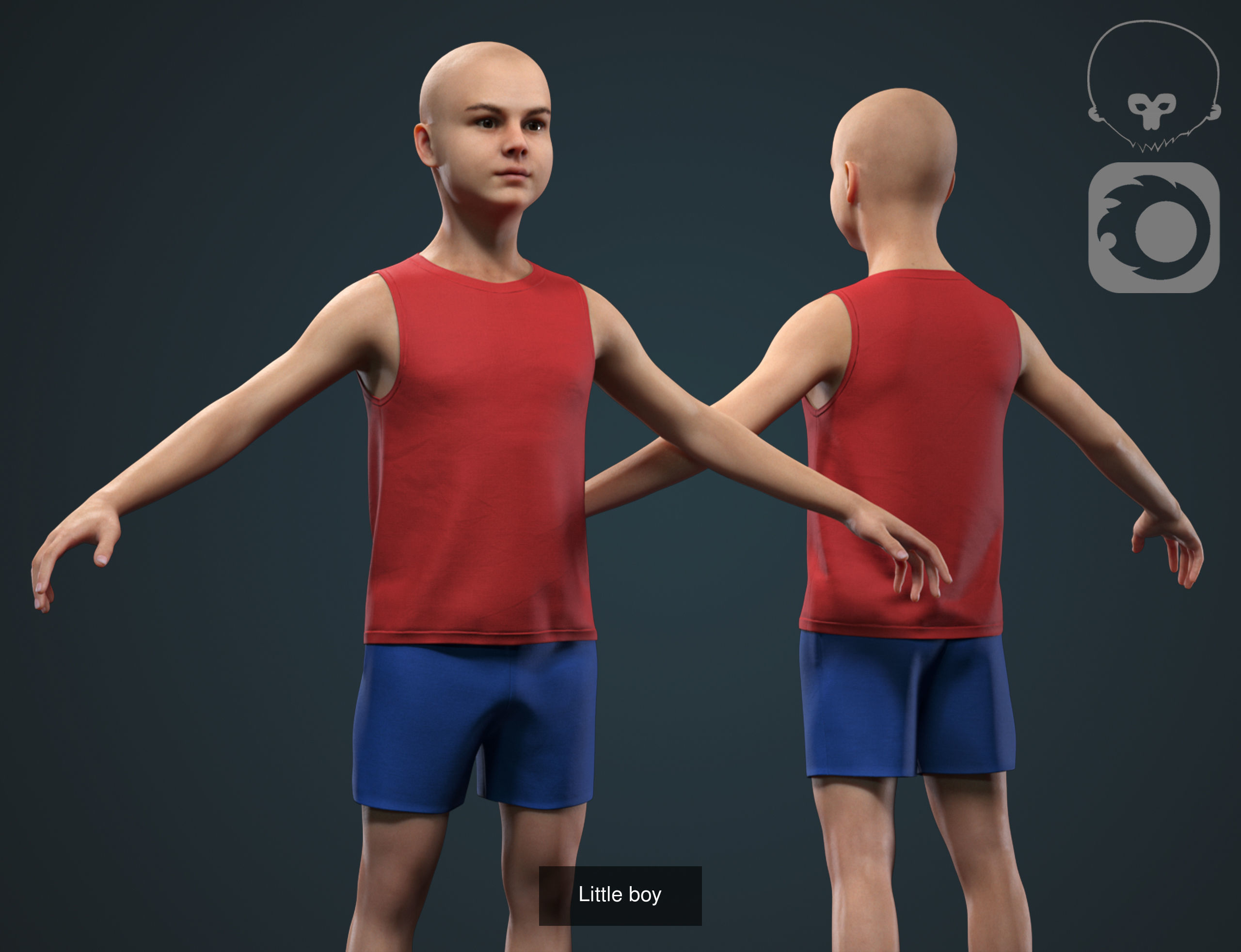 Different ages men pack 3D Model Collection_3