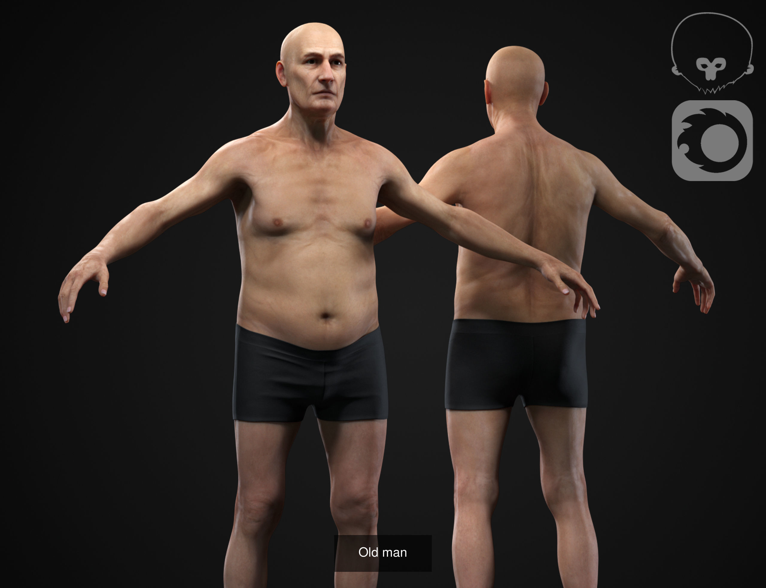 Different ages men pack 3D Model Collection_2