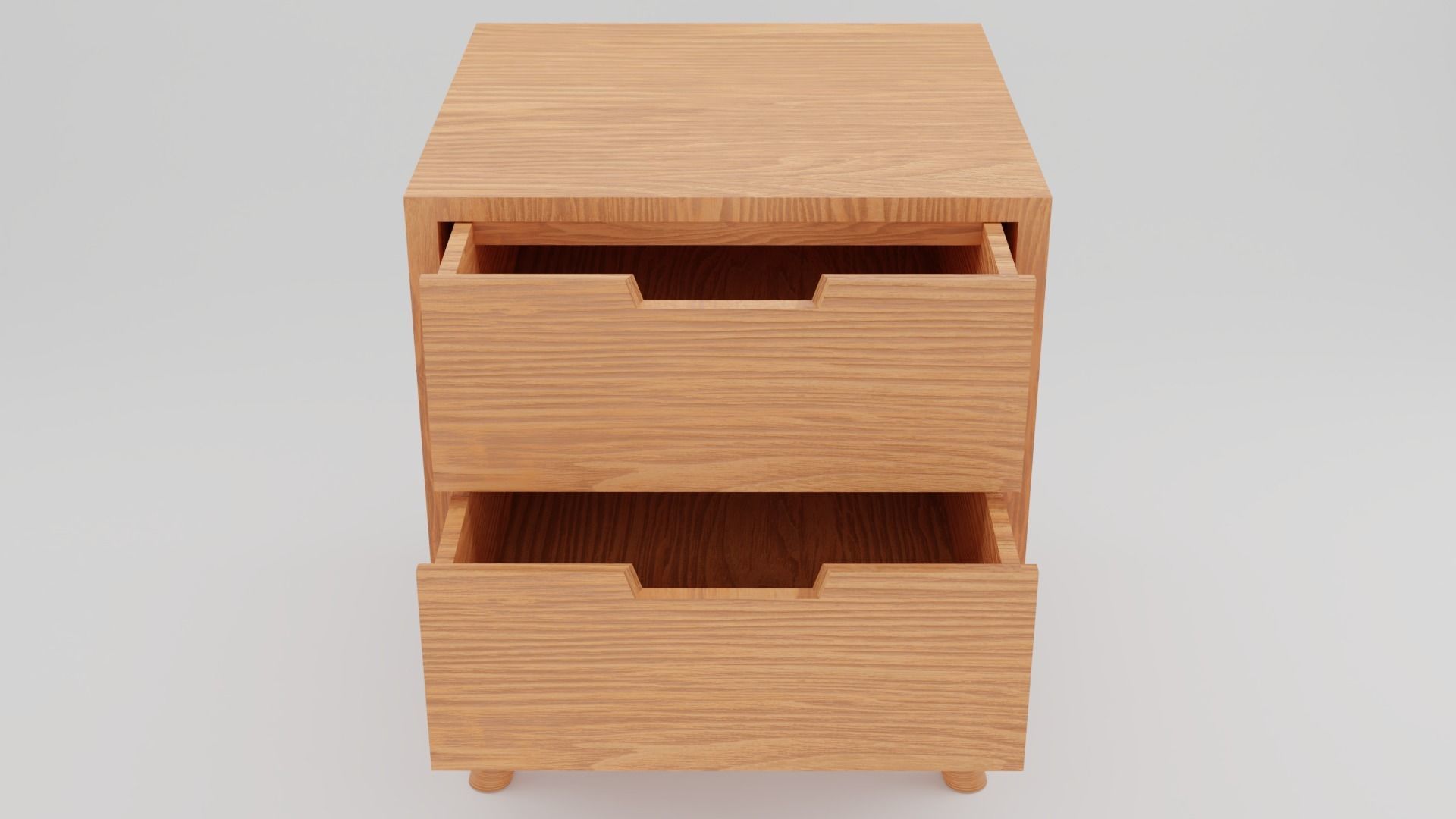 Minimalist nightstand low poly Low-poly 3D model_3