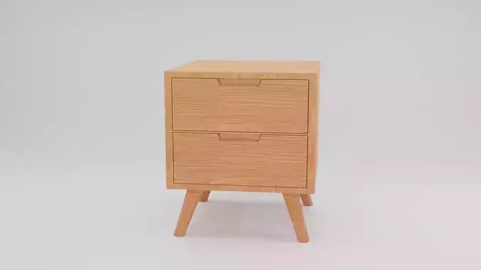 Minimalist nightstand low poly